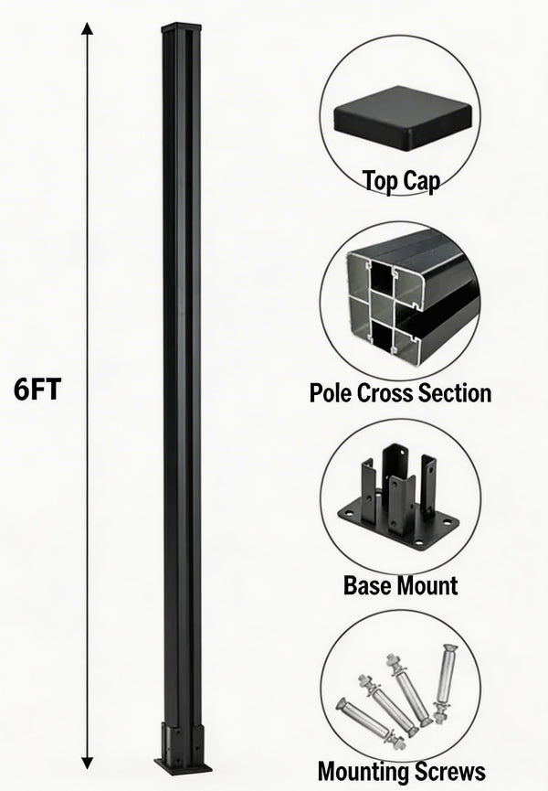CheryLife 6 Ft Above Ground Fence Post