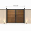 CheryLife 6 ft/10 ft. W x 6 ft. H WPC Composite Double Gate Kit