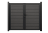 6ft x 6ft Double Aluminum Privacy Fence Gate With Post – Heavy Duty, Rustproof, Modern Design