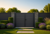 6ft x 6ft Double Aluminum Privacy Fence Gate With Post – Heavy Duty, Rustproof, Modern Design