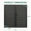6ft x 6ft Double Aluminum Privacy Fence Gate With Post – Heavy Duty, Rustproof, Modern Design