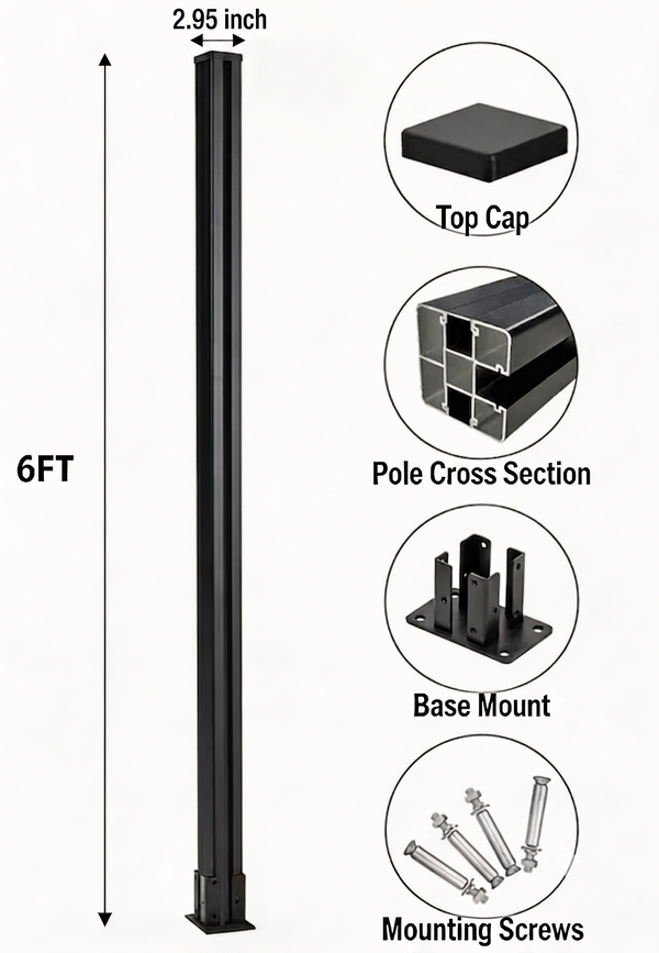 CheryLife 6 Ft Above Ground Fence Post