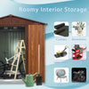 6x6 ft Outdoor Metal Storage Shed with Metal Foundation Base, With Window