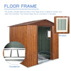 6x6 ft Outdoor Metal Storage Shed with Metal Foundation Base, With Window