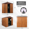 6x6 ft Outdoor Metal Storage Shed with Metal Foundation Base, With Window