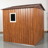 6x6 ft Outdoor Metal Storage Shed with Metal Foundation Base, With Window