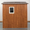 6x6 ft Outdoor Metal Storage Shed with Metal Foundation Base, With Window