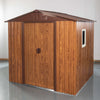 6x6 ft Outdoor Metal Storage Shed with Metal Foundation Base, With Window