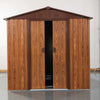6x6 ft Outdoor Metal Storage Shed with Metal Foundation Base, With Window