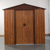 6x6 ft Outdoor Metal Storage Shed with Metal Foundation Base, With Window