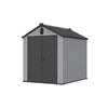 6x8 ft Plastic Storage Shed Grey