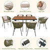 7 Pieces Patio Dining Set details FG201234AAE 016