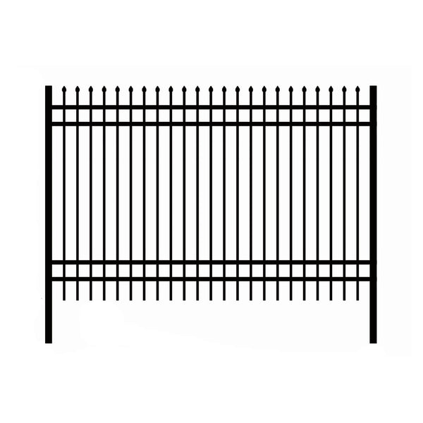10x7 ft Steel Fence with 4 Rails, 30 Panels