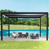10x13 ft Upgraded All-Aluminum Louvered Pergola Kit - Thickened