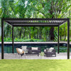 10x13 ft Upgraded All-Aluminum Louvered Pergola Kit - Thickened
