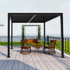 10x13 ft Upgraded All-Aluminum Louvered Pergola Kit - Thickened