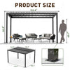 13x10 ft Upgraded Aluminum Louvered Pergola Kit with Adjustable Roof