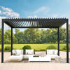 10x13 ft Aluminum Pergola Kit with Adjustable Louvered Roof