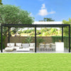 19x10 ft Extended Louvered Pergola Aluminum with Adjustable Roof