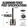 CheryLife 8 Ft In-Ground Fence Post