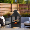 Wooden Burning 2 in 1 Fire Pit for Outdoor