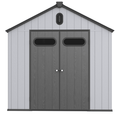 8x10 ft Plastic Storage Shed For Backyard Garden Big Spire Tool Storage