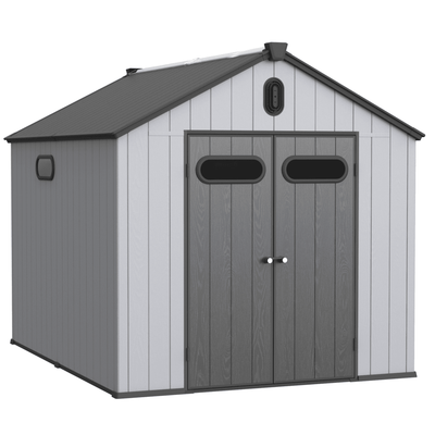 8x10 ft Plastic Storage Shed For Backyard Garden Big Spire Tool Storage