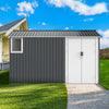 12x8 ft Metal Storage Shed with Foundation Kit - CheryLife