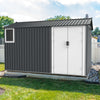 12x8 ft Metal Storage Shed with Foundation Kit - CheryLife