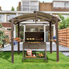 8x5 ft Grill Gazebo for BBQ, Galvanized Steel