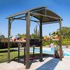 8x5 ft Grill Gazebo for BBQ, Galvanized Steel