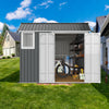 8x6 ft Metal Storage Shed with Foundation Kit, Tool Shed Storage House