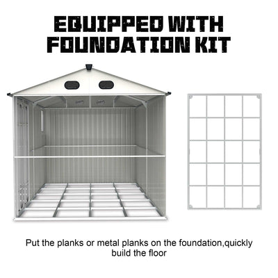 8x6 FT Metal Storage Shed new 03