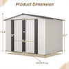 8x6 ft Storage Metal Shed main size