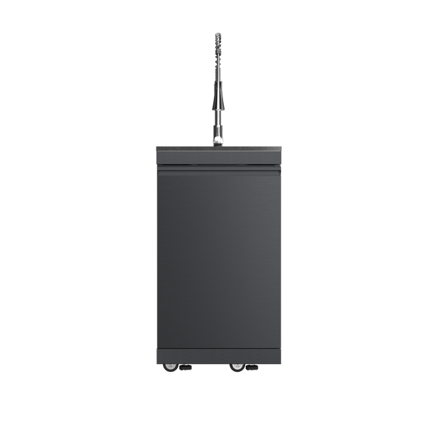 CheryLife 94-Inch 6-Burner 85000 BTU Deluxe Stainless Steel Gas Outdoor Kitchen Bar Barbecue Island Grill + Wine Cooler Compact Refrigerator + Rotisserie + Granite Countertops + Storage Cabinets & Drawers