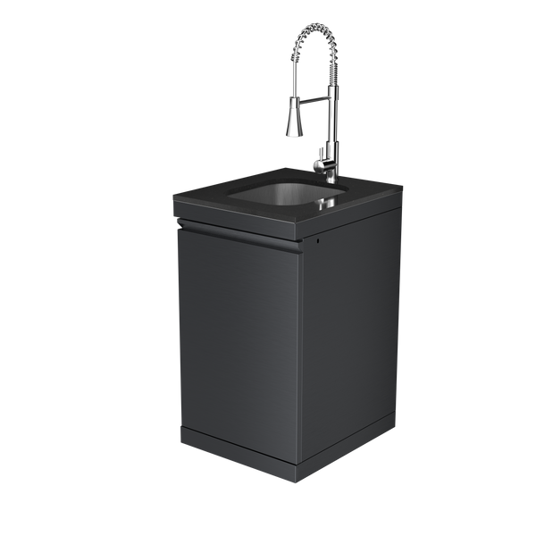 CheryLife 94-Inch 6-Burner 85000 BTU Deluxe Stainless Steel Gas Outdoor Kitchen Bar Barbecue Island Grill + Wine Cooler Compact Refrigerator + Rotisserie + Granite Countertops + Storage Cabinets & Drawers