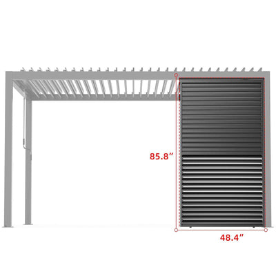 Aluminum Slats Louvered Wall Pergola Accessories