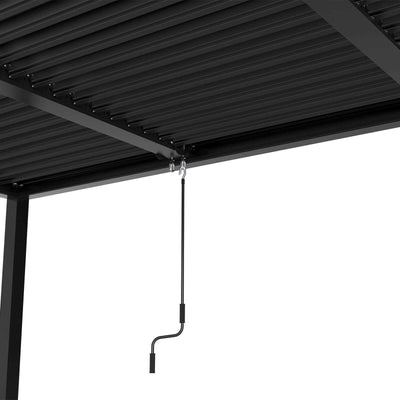 Upgraded Aluminum Pergola Kit Thickened Louvered Extension Version - Cherylife