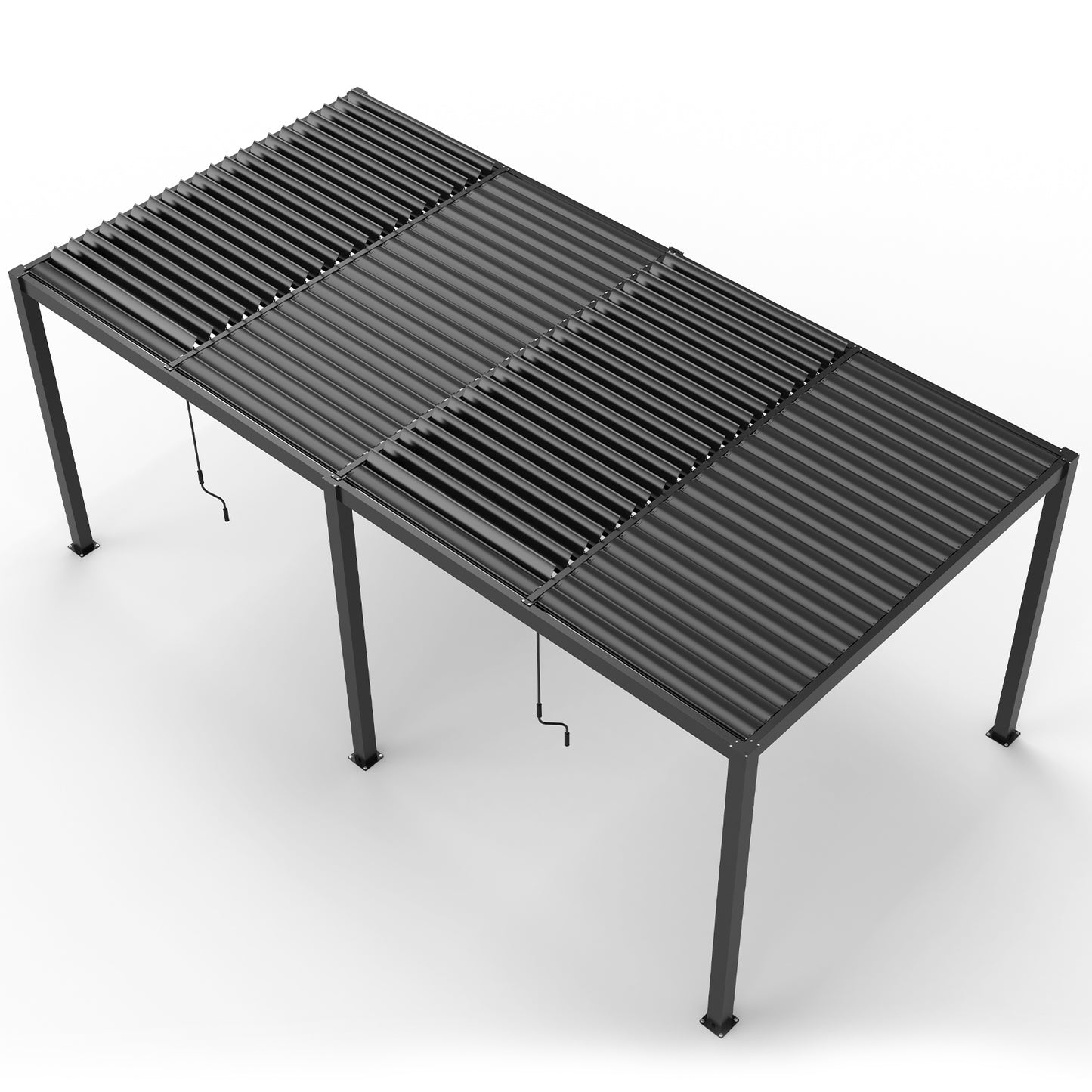 Upgraded Aluminum Pergola Kit Thickened Louvered Extension Version - Cherylife.