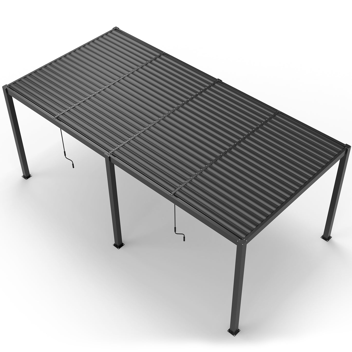 Upgraded Aluminum Pergola Kit Thickened Louvered Extension Version - Cherylife