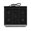 Forno Leonardo 30-Inch Stainless Steel Gas Range, 5 Sealed Burners (Totaling 39,500 BTU), 5 cu.ft. Convection Oven, Continuous Cast Iron Grates, Black Enamel Interior, Auto Re-Ignition, LP Conversion Kit Included