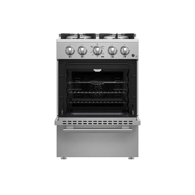 Forno Breno 24-Inch Freestanding Gas Range, Compact Design, Energy Efficient