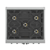 Forno Capriasca 30-Inch Freestanding French Door Gas Range, 4 Burners, Convection Oven, Energy Efficient
