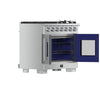 Forno Capriasca 36-Inch Freestanding French Door Gas Range, 6 Burners, Convection Oven, Energy Efficient
