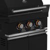 Forno All’Aperto 99,600 BTU Outdoor Kitchen, 5 Burners, Infrared Burners, Side Burner, Black Sintered Stone Countertops, Gas Pizza Oven, Sink Module, Bar & Beverage Center