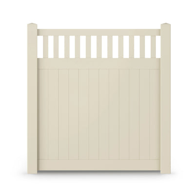 CheryLife 6’ x 6’ Vinyl Semi-Private Fence – Sand - Denver Series