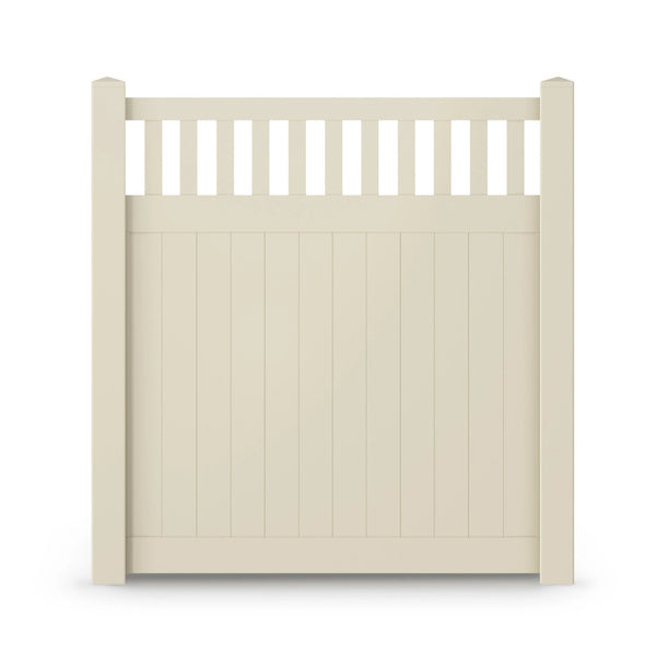 CheryLife 6’ x 6’ Vinyl Semi-Private Fence – Sand - Denver Series