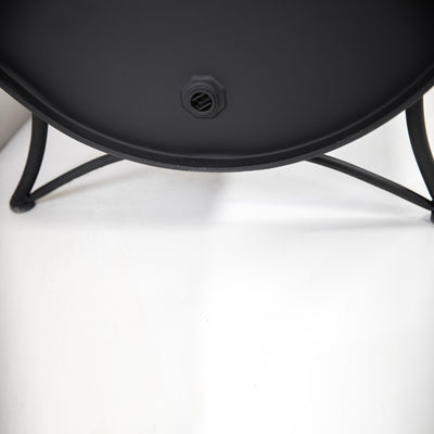 35 Inch Rectangular Outdoor Metal Wood Burning Barrel Firepit with Screen Lid and Poker