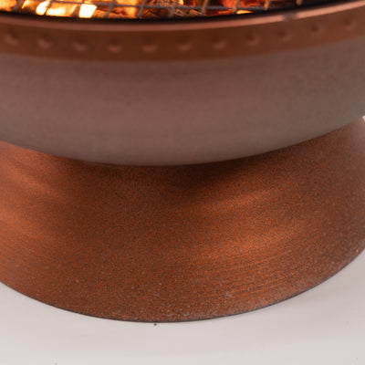 31 Inch Round Outdoor Steel Wood Burning Firebowl / Firepit with Screen Lid and Poker