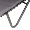 Outdoor Cushioned Chaise Lounge with Canopy and Headrest Pillow